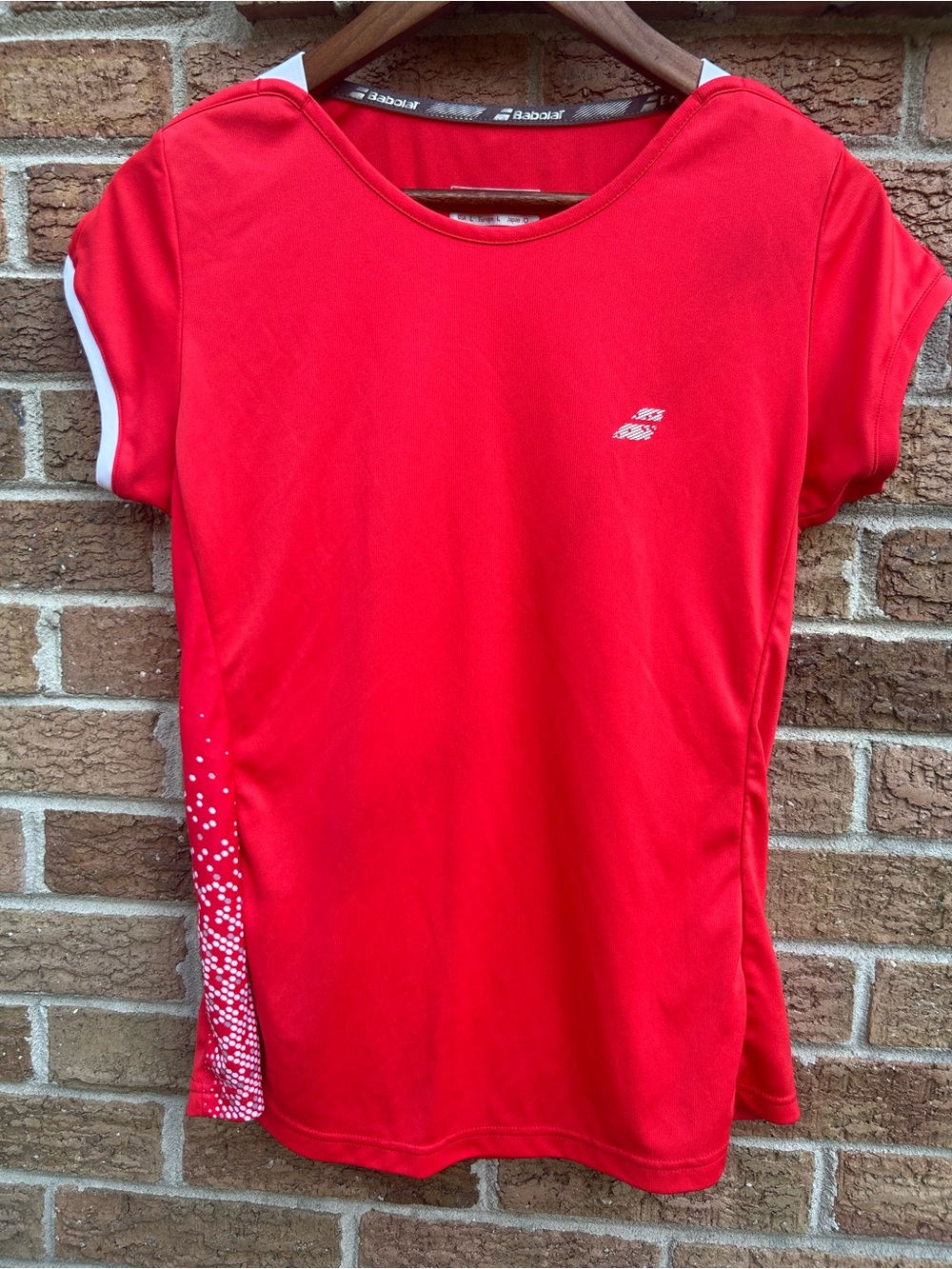 Babolat Women's Red Short Sleeve Tennis Tee size large
